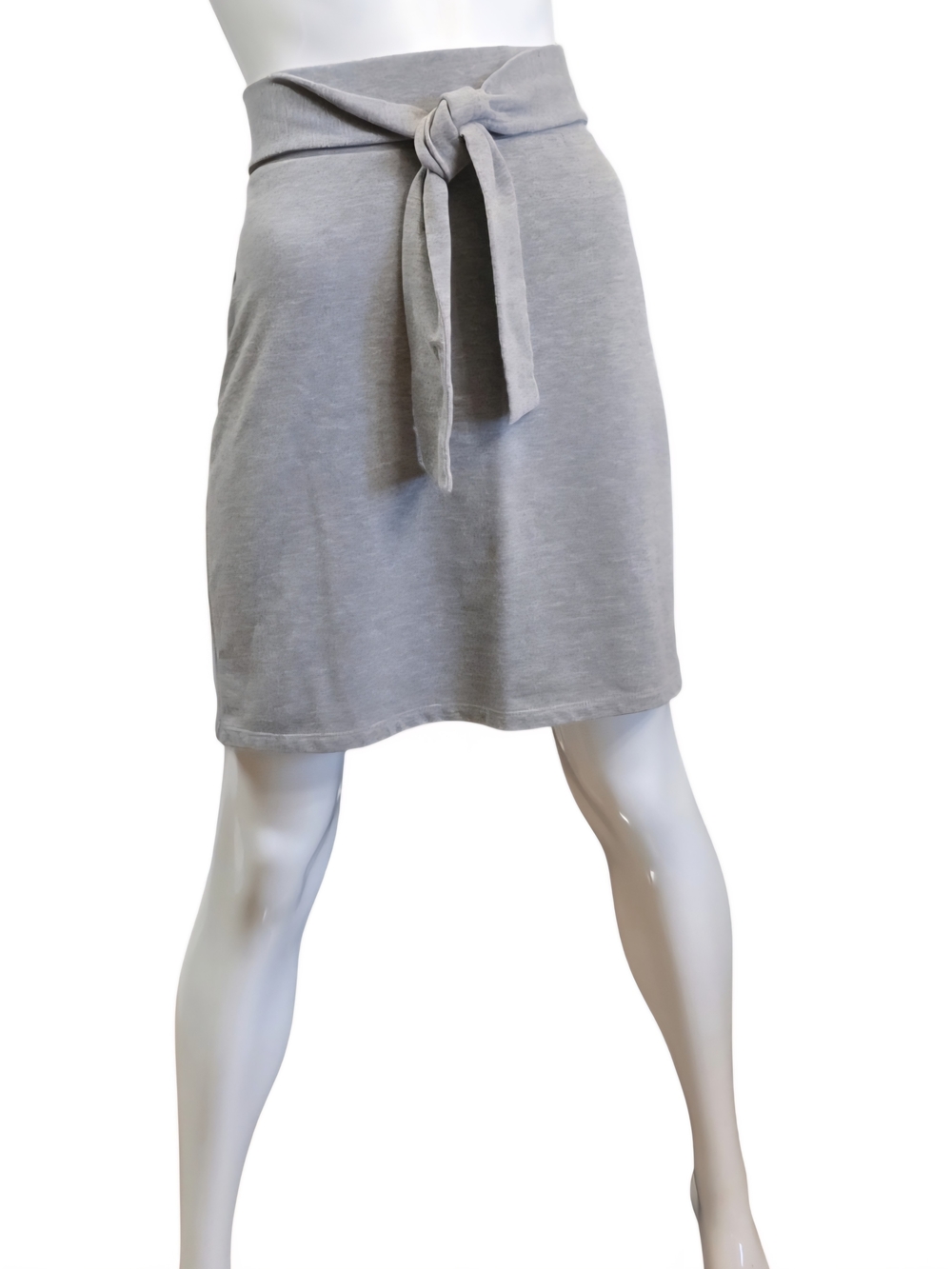 LOFT Heather Gray Tie-Waist Mini Skirt Sz S